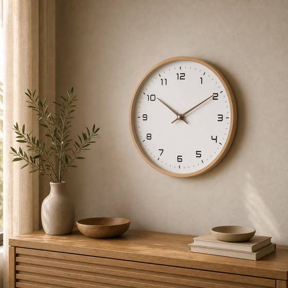 Monzalo clocks collection featuring the Nordic Collection wooden wall clock