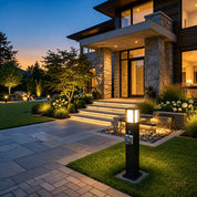 Outdoor Landscape Path Lights with Waterproof Socket | Modern LED 3000K Warm Glow for Garden Power Access 4