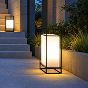 Candilo | Outdoor Table Lantern with IP65 Waterproof Steel Frame and White Acrylic Shade for Garden Ambience 7