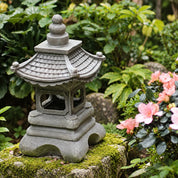 Zen Garden Collection | Solar-Powered Pagoda Garden Light with Stone Finish | Ambient Outdoor Lighting for Tranquil Spaces 6