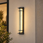 Xalba | Vertical LED Outdoor Wall Light with Alabaster Effect Diffuser | Uniform Soft Glow for Facade Illumination 6