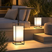 Candilo | Outdoor Table Lantern with IP65 Waterproof Steel Frame and White Acrylic Shade for Garden Ambience 8