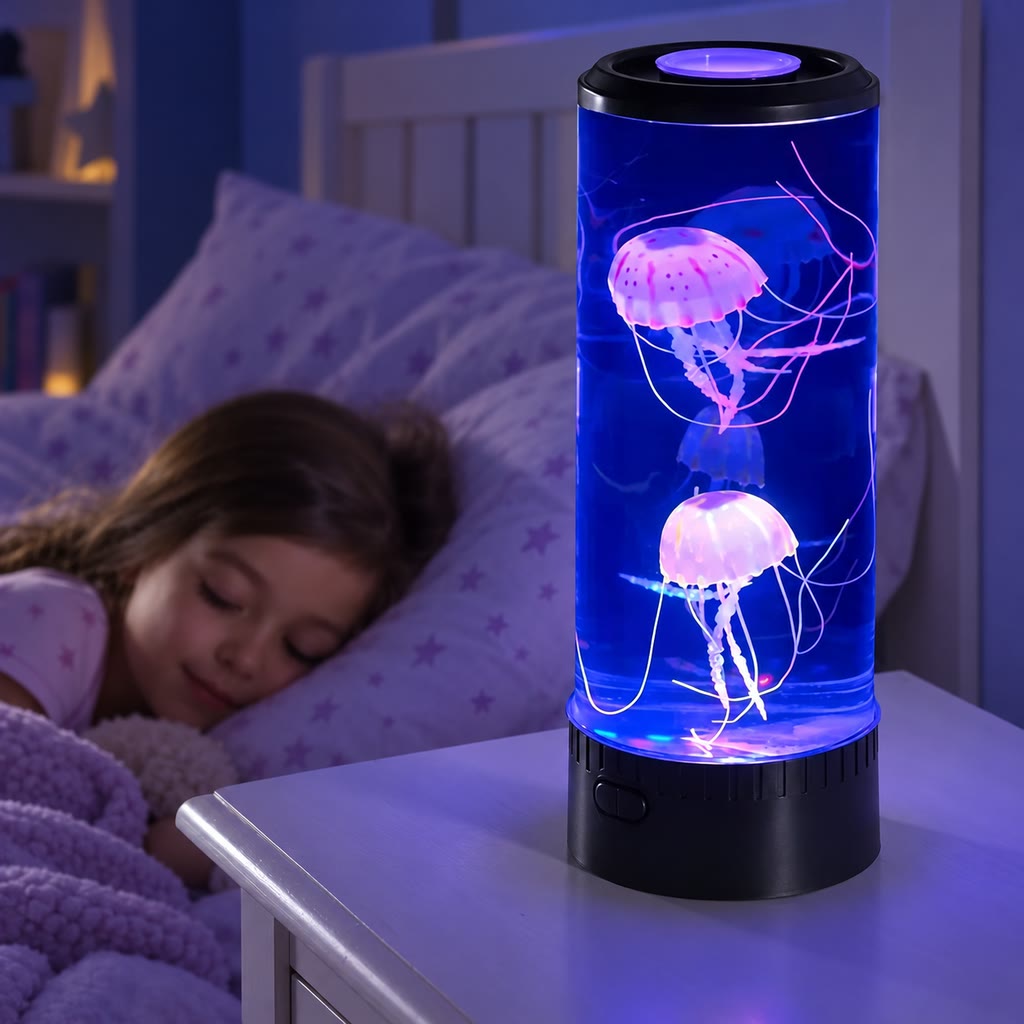 LumaGlow | Mood Lighting Jellyfish LED Lamp with Colour-Changing Effects | Calming Ambience for Relaxation 0