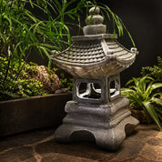 Zen Garden Collection | Solar-Powered Pagoda Garden Light with Stone Finish | Ambient Outdoor Lighting for Tranquil Spaces 5