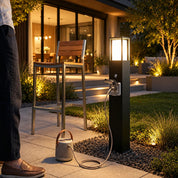 Outdoor Landscape Path Lights with Waterproof Socket | Modern LED 3000K Warm Glow for Garden Power Access 1
