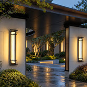 Xalba | Vertical LED Outdoor Wall Light with Alabaster Effect Diffuser | Uniform Soft Glow for Facade Illumination 2