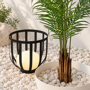 Outdoor Planter Lamp Table with Metal Frame and Warm LED Lighting | Weather-Resistant Patio Accent for Ambiance and Functionality 5