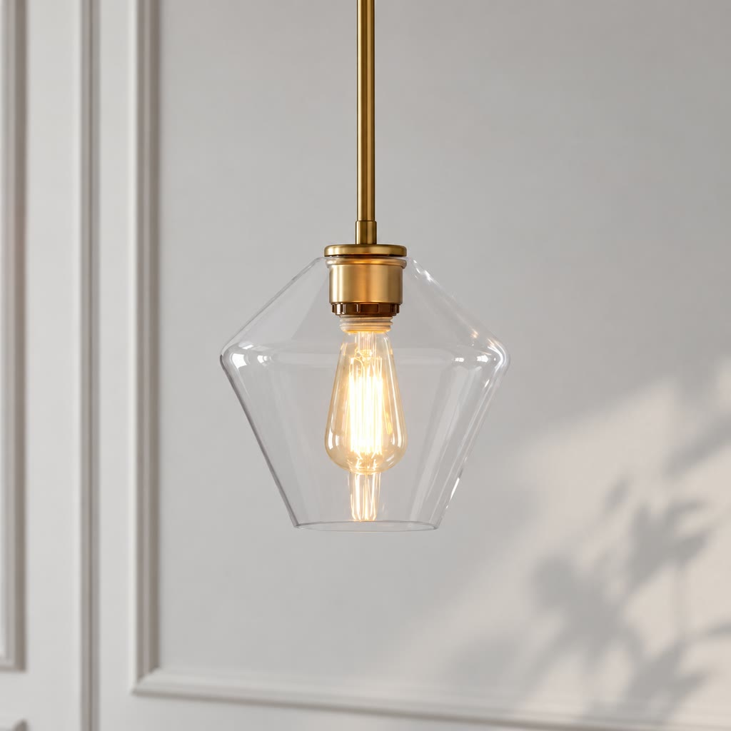Prism Collection | Glass Pendant Light with Adjustable Cord | Elegant Ambient Lighting for Home Decor 0