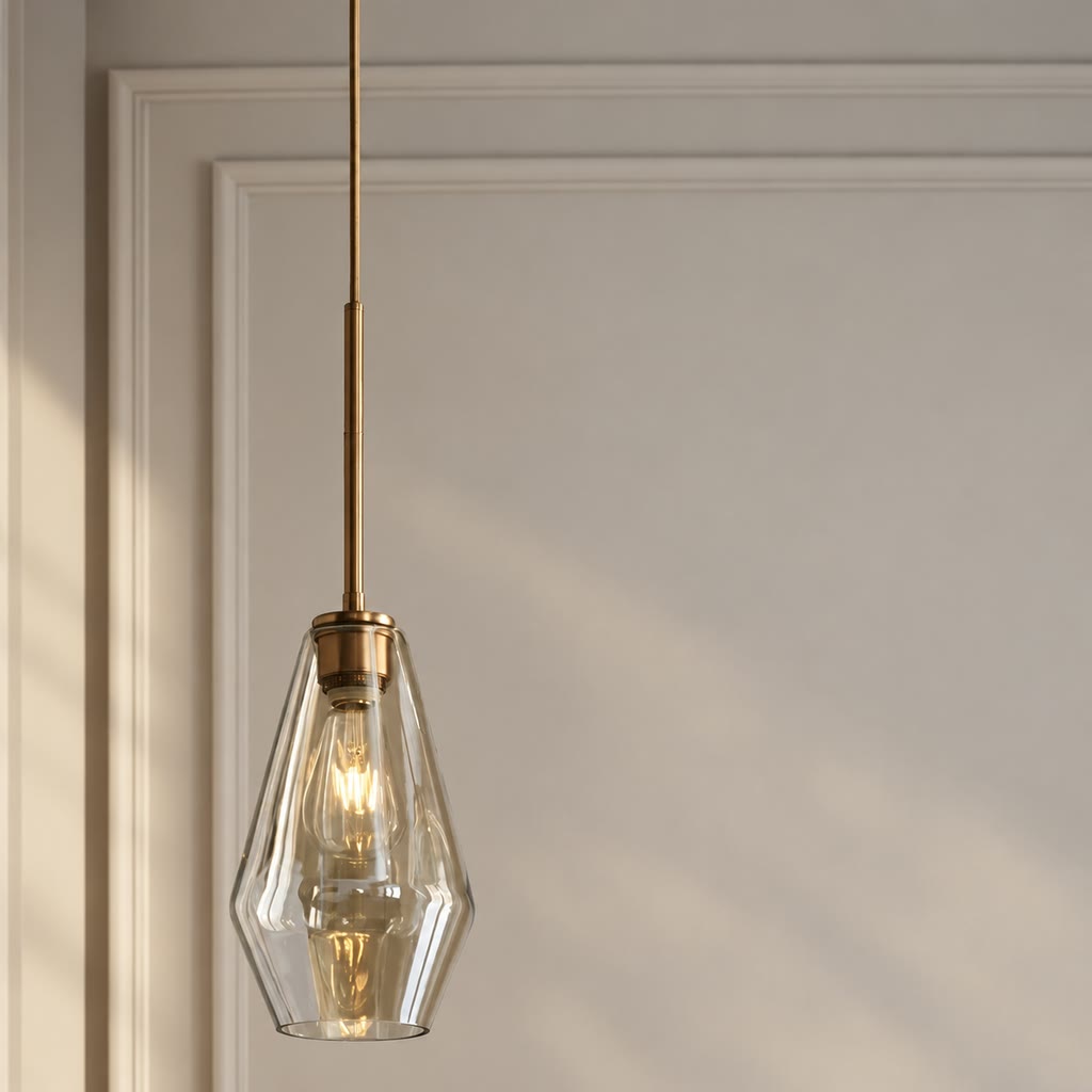 Prism Collection | Glass Pendant Light with Adjustable Cord | Elegant Ambient Lighting for Home Decor 5