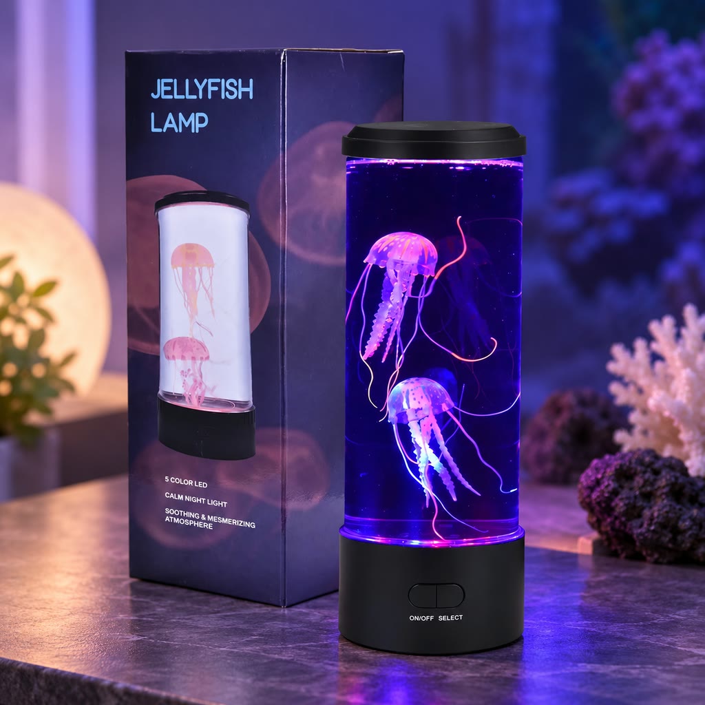 LumaGlow | Mood Lighting Jellyfish LED Lamp with Colour-Changing Effects | Calming Ambience for Relaxation 3