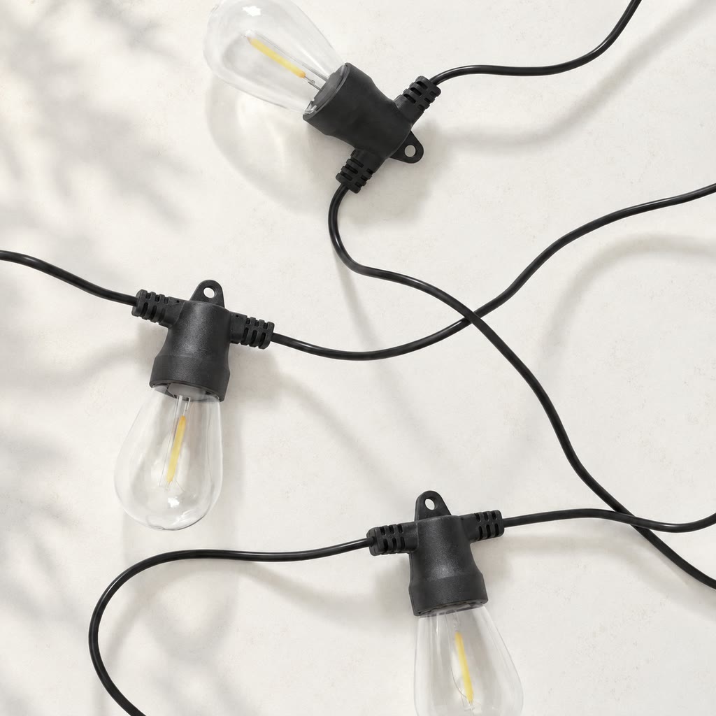 SolarGlow | Outdoor String Lights with Edison Bulbs and Solar Power | Weather-Resistant Decorative Lighting for Patios and Gardens 1