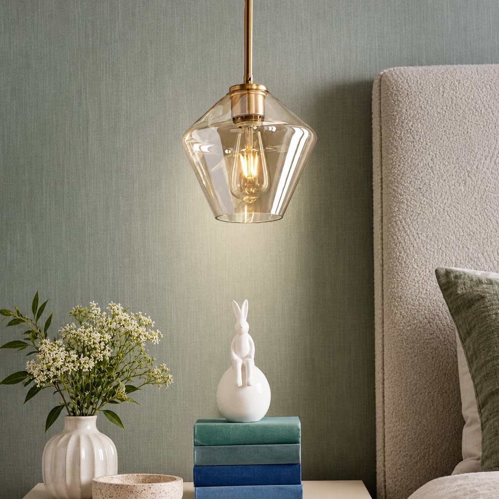 Prism Collection | Glass Pendant Light with Adjustable Cord | Elegant Ambient Lighting for Home Decor 2