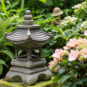 Zen Garden Collection | Solar-Powered Pagoda Garden Light with Stone Finish | Ambient Outdoor Lighting for Tranquil Spaces 4