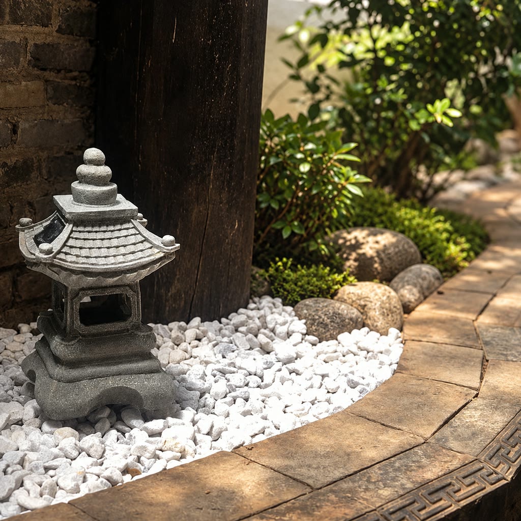 Zen Garden Collection | Solar-Powered Pagoda Garden Light with Stone Finish | Ambient Outdoor Lighting for Tranquil Spaces 7