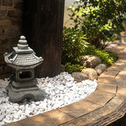 Zen Garden Collection | Solar-Powered Pagoda Garden Light with Stone Finish | Ambient Outdoor Lighting for Tranquil Spaces 7