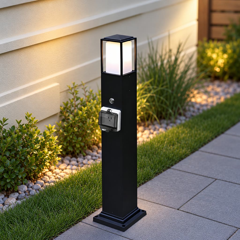 Outdoor Landscape Path Lights with Waterproof Socket | Modern LED 3000K Warm Glow for Garden Power Access 8