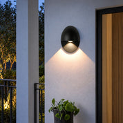 Yolena Collection | Oval LED Outdoor Wall Light with Downward Beam | Minimalist Aluminium Design for Warm Exterior Illumination 5
